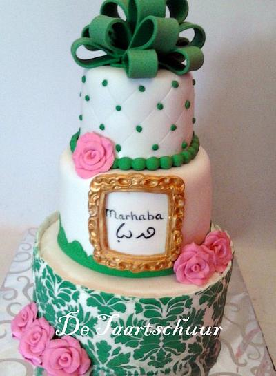 stencil cake green - Cake by deborah de jong