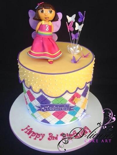 Dora Themed Cake - Cake by D-licious Cake Art