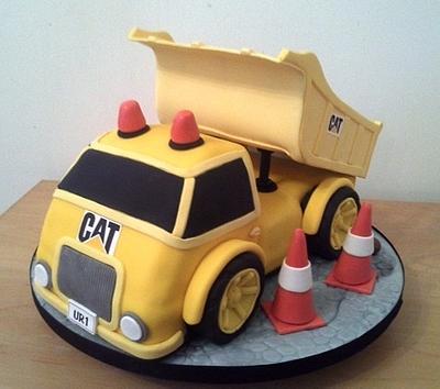 CAT Tipper truck - Cake by Fiona Williamson
