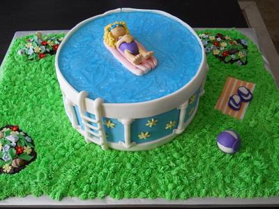 Gwen's swimming birthday party - Cake by Laurie