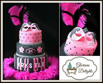 Masquerade Cake. - Cake by Glorious Delights