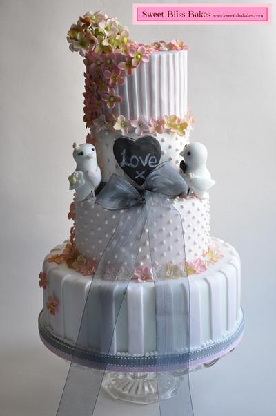 Love Birds Wedding Cake - Cake by Rachel Leah