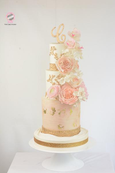 Blush Pink And Gold - Cake by Sugarpixy