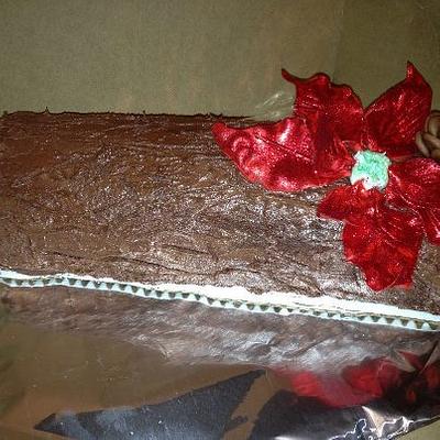 Christmas Yule Log - Cake by kangaroocakegirl