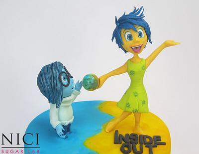 Joy and Sadness from Inside Out - Cake by Nici Sugar Lab