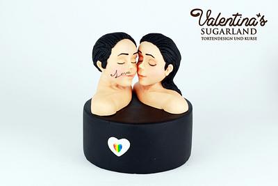 Be my Valentine Collab Cake - Faces of Love - Cake by Valentina's Sugarland