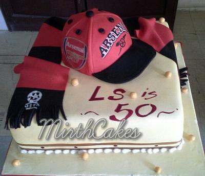 Arsenal Fan Cake - Cake by Mirth Cakes
