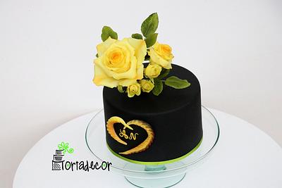 Yellow Roses - Cake by Agnes Havan-tortadecor.hu