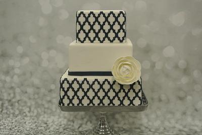 Navy wedding cake - Cake by Denise Makes Cakes