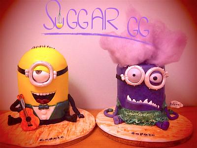 Double Minions Cake - Cake by suGGar GG