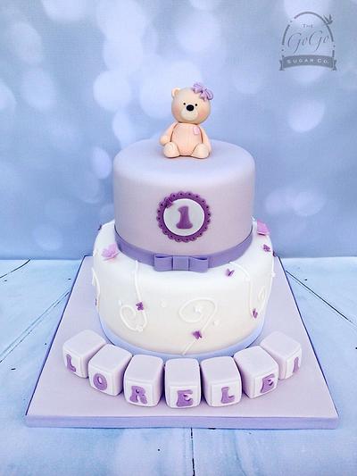1st birthday teddy cake - Cake by Natasha Thomas