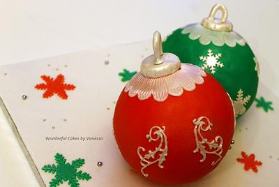 Christmas Baubles cake - Cake by Vanessa