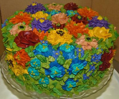 Abundance of flowers - Cake by Nancys Fancys Cakes & Catering (Nancy Goolsby)