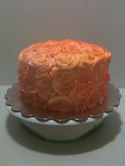 airbrushed rosette cake - Cake by Chasity
