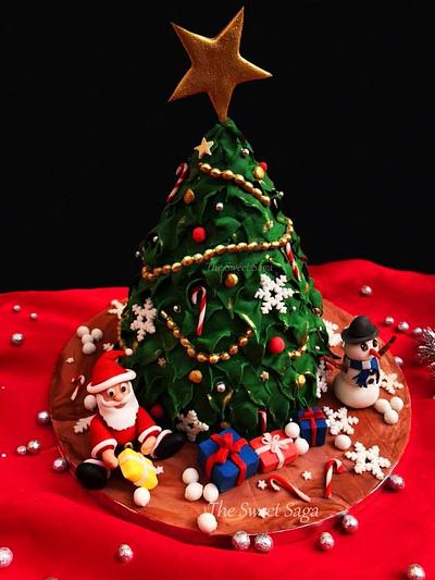 Our sweet lit’l Xmas tree - Cake by Gayathri V Datla