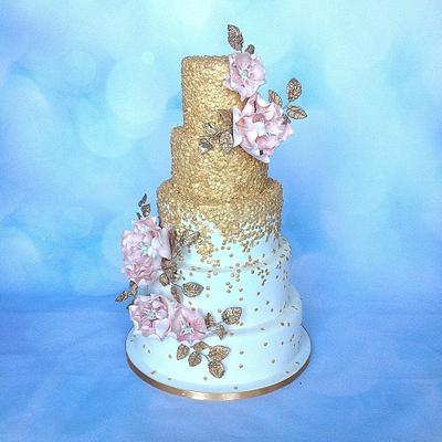 Gold sequins - Cake by Jen's Cake Boutique