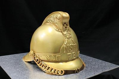 Vintage fireman's helmet - Cake by Paul Delaney of Delaneys cakes