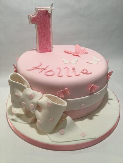 Bow & Butterflies - Cake by Jackie's Cakery 