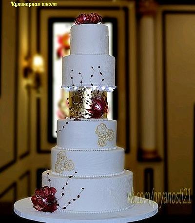 Торт для гранатовой свадьбы - Cake by Anna