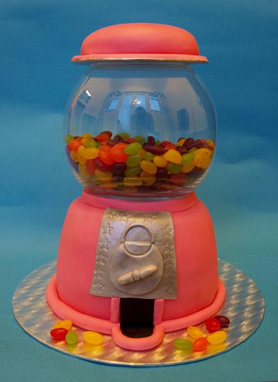 Gumball (jelly beans) Machine Cake - Cake by Cathy's Cakes