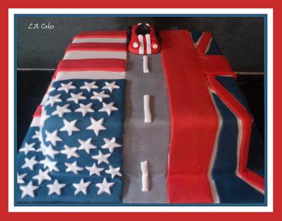Red, White and Blue - Cake by Laura Young
