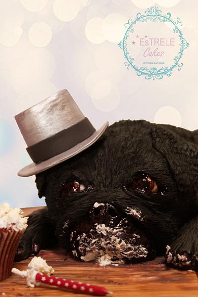 Pug's first birthday... - Cake by Estrele Cakes 