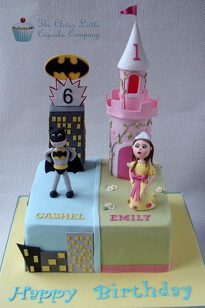 Princess Castle and Batman Cake - Cake by Amanda’s Little Cake Boutique