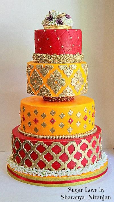 Indian wedding Cake- SugarLove - Cake by JustNotTheCakes