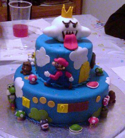 Mario Brothers cake - Cake by Stephanie Magdiel