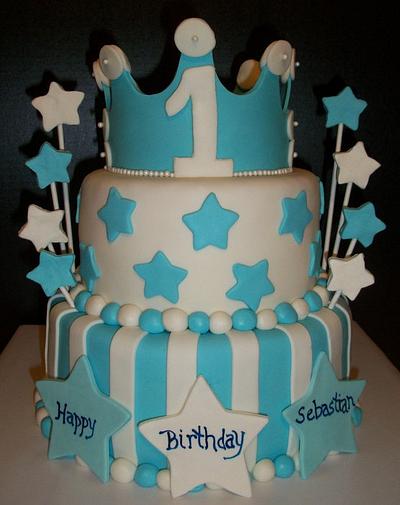 Prince 1st Birthday Cake - Cake by Tracy's Custom Cakery LLC