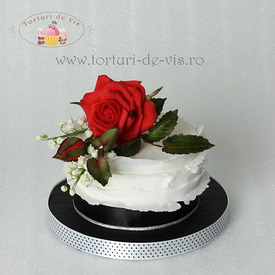 Black and white and red roses - Cake by Viorica Dinu
