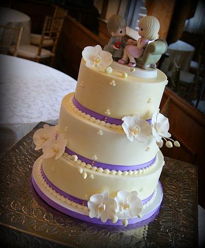 Orchid wedding cake - Cake by Marney White