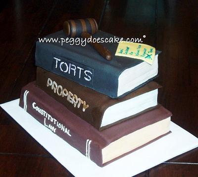 Stack of Books Cake - Cake by Peggy Does Cake