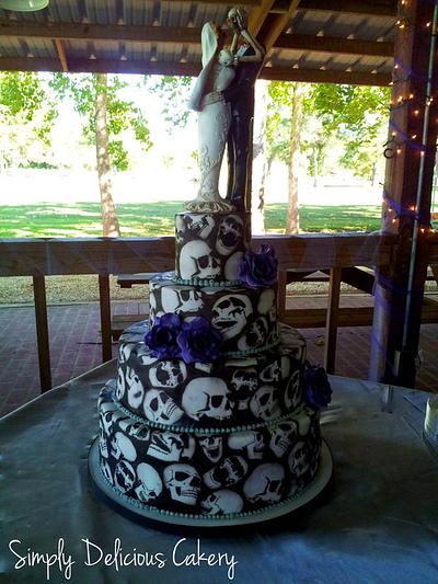Skull Wedding  - Cake by Simply Delicious Cakery