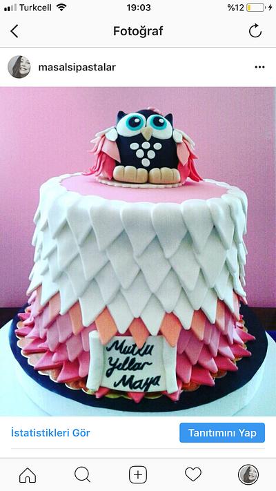 Birthday cake 🦉 - Cake by Gonca (@masalsipastalar)