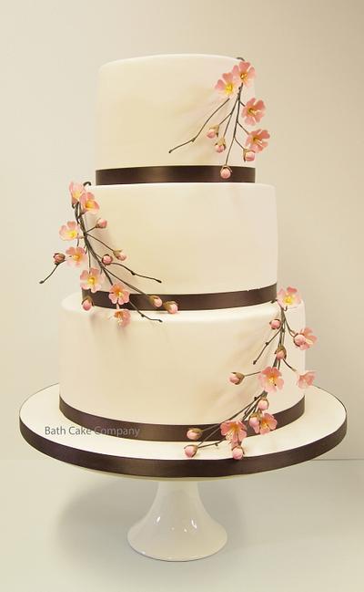 Cherry Blossom Wedding Cake - Cake by bathcakecompany