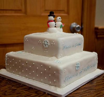 Winter Wonderland Bridal Shower  - Cake by Lauren