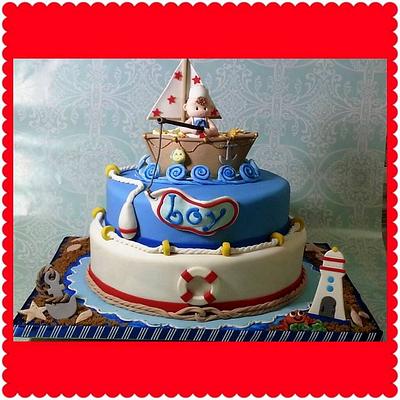 Nautical Baby Shower Cake - Cake by Gleibis