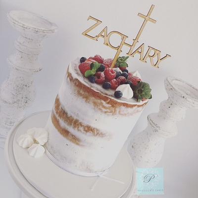 Zasc's Baptism Cake - Cake by Priscilla's Cakes