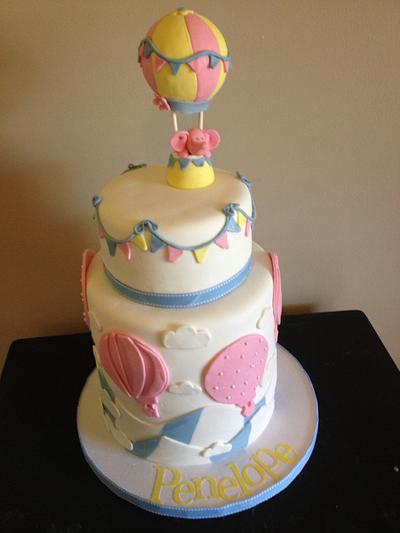 Hot air balloon cake with cute elephant  - Cake by Misty