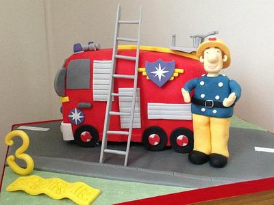 Fireman Sam & Jupiter  - Cake by Clairey's Cakery
