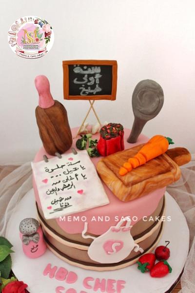 Beautiful Chef birthday cake 👩‍🍳 - Cake by Mero Wageeh