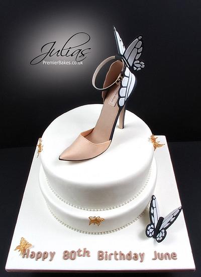 Butterfly cake and shoe - Cake by Premierbakes (Julia)