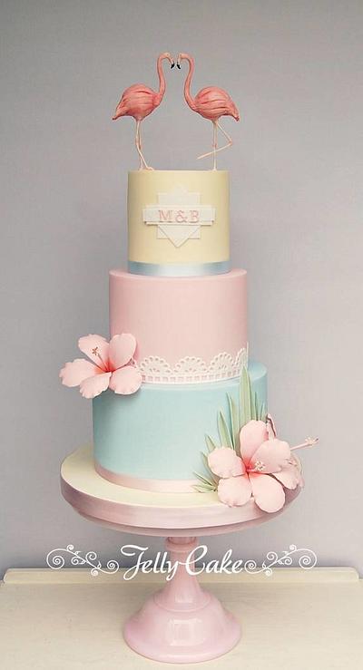 American Riviera Wedding Cake - Cake by JellyCake - Trudy Mitchell