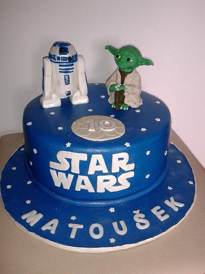Star Wars yoda with r2d2 - Cake by Mooonki