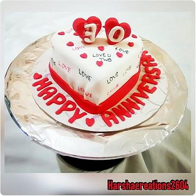 anniversary cake  - Cake by harshacreations2604