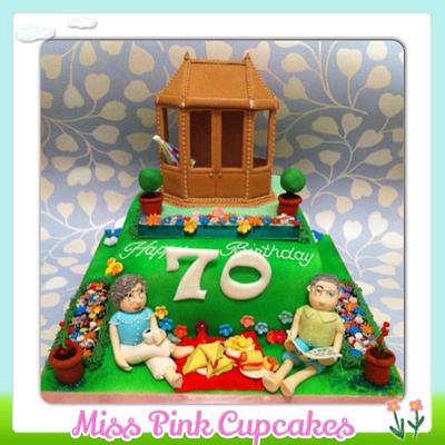 70th birthday cake - Cake by Rachel Bosley 