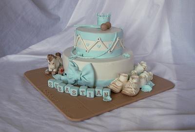 Vintage drum cake with shoes and rocing horse - Cake by Trine Skaar