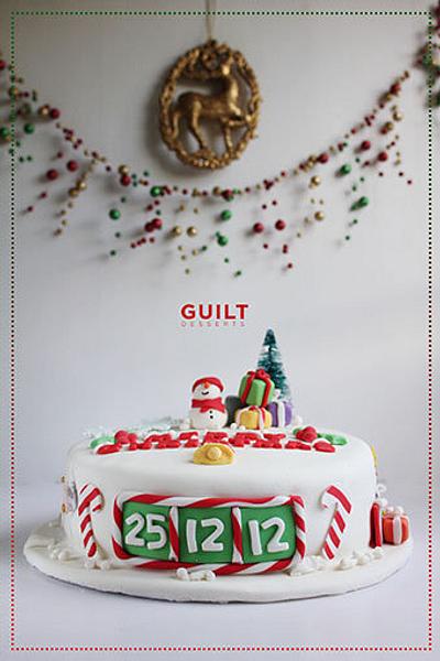 Scenes of Christmas Cake - Cake by Guilt Desserts