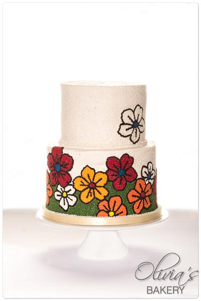 Buttercream Wedding Cake - Cake by Olivia's Bakery